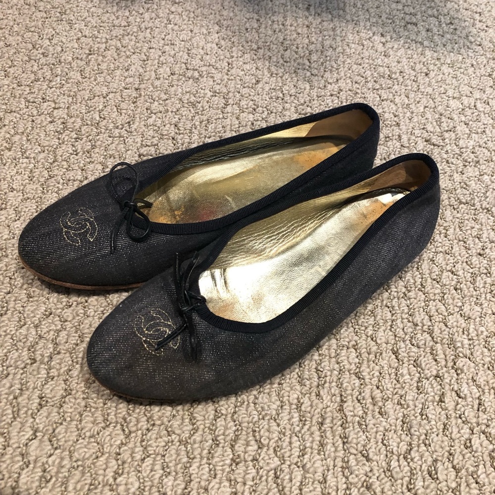 Chanel Denim Flats